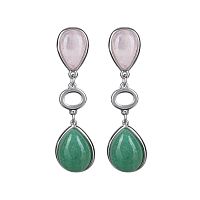 Серьги Possebon Q. Rose, Q. Verde, A0585.7.17 S